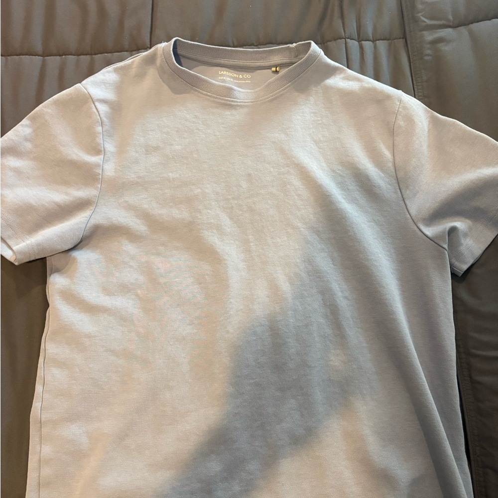 Banana Republic Light Blue Men's Short Sleeve Tee